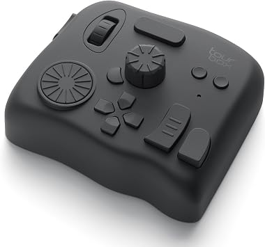 TOUR BOX Elite - Bluetooth Controller for Video Editing Photo Color Grading, Speed Editor with Custom Software, Programmable Keyboard for Adobe, DaVinci, Final Cut Pro, Mac/PC Black