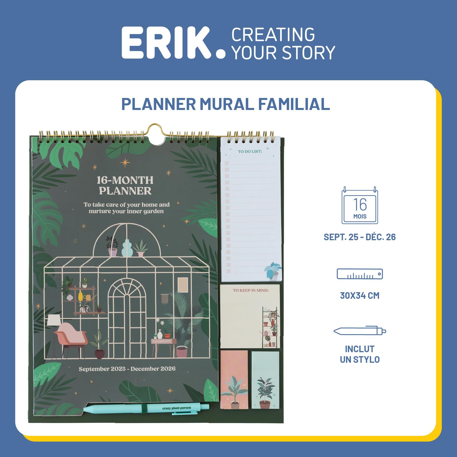 Organiseur Familial 2026 Grupo Erik - Calendrier Failial 2024 2025 Pusheen - De Septebre 2024 Boxclever Press 2026
