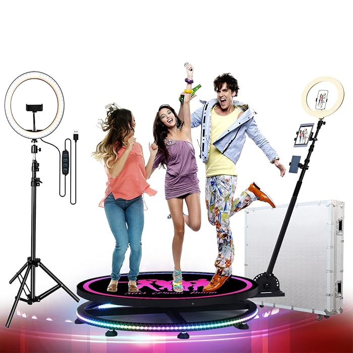 Buy 360 Photo Booth Machine for Parties, Weddings, Live Streaming,360