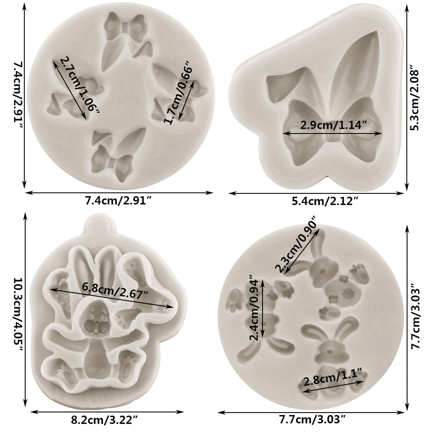 Stampo In Silicone Per Orecchie Di Coniglio Pasquale | Per Cioccolato, Torte E Cupcake