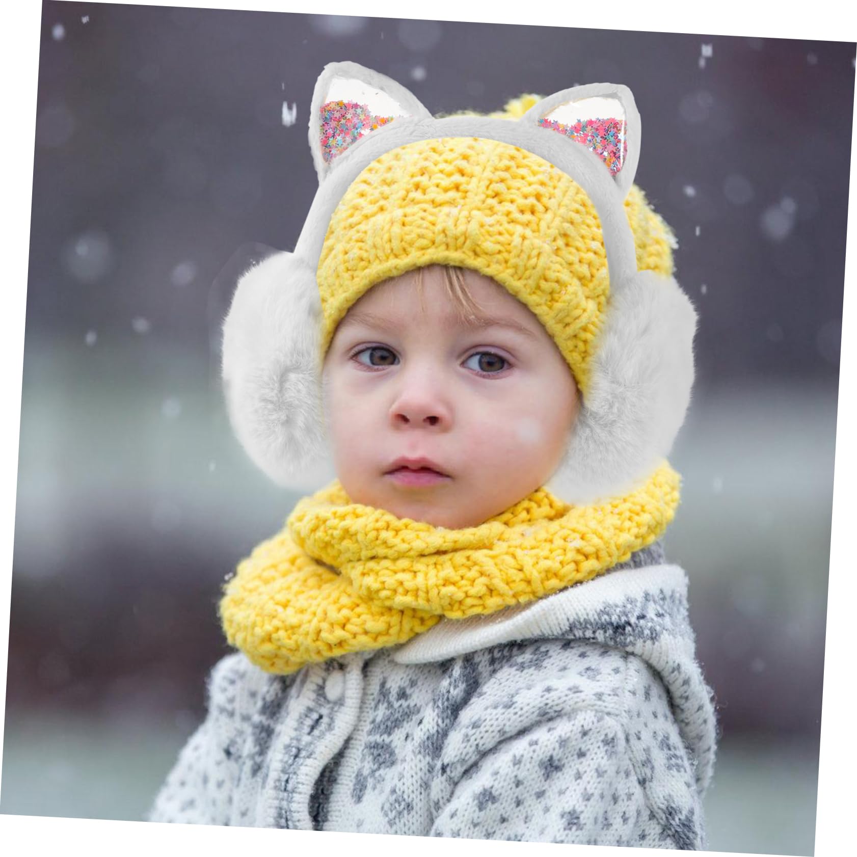 VALICLUD 4 Stück Winter warme Ohrenschützer ear muffs Weiße Ohrenschützer süße Ohrenschützer Süßes Ohrenschützer-Stirnband Ohrstulpe Ohrenschützer für Mädchen Outdoor-Ohrwärmer Plüsch