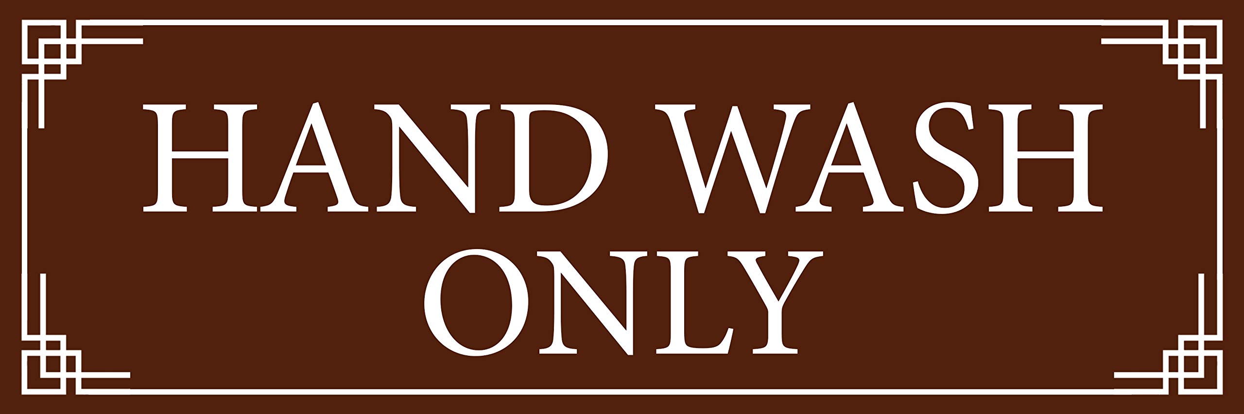 SIGNOOGLE Hand Wash Only Techniques Coronavirus Outbreak Safety Prevention Wash Your Hands Medical Warning Posters for Your Hospital Factory Warehouses School Office Wall Sticker (Brown)