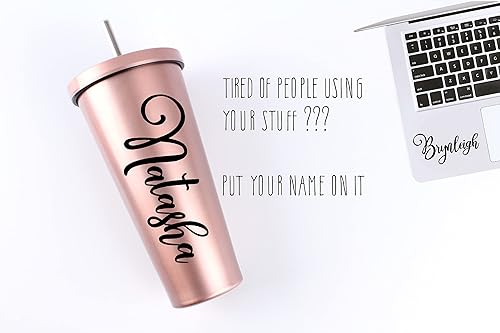 Miniatura 4 de Holographic Name Decal Sticker Vinyl Name Sticker For Tumbler Cups, Water bottle Stickers Personalized Wedding Party Favors, Car Stickers