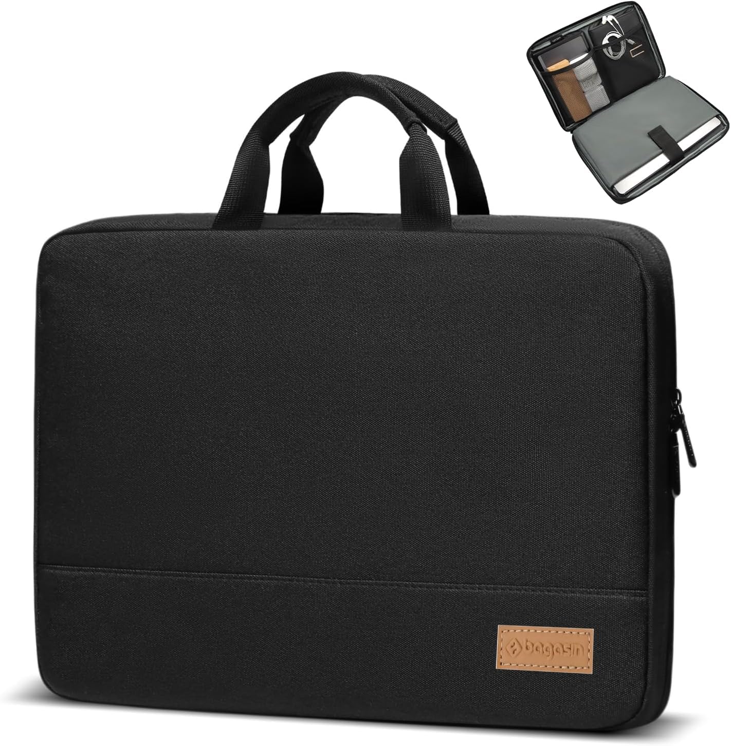 Bagasin Custodia Borsa Porta PC, 15 15,6 16 Pollici Sleeve per Laptop Resistente all'Acqua, Borsa/Caso da Trasporto per Computer Compatibile con MacBook, HP, Dell, Lenovo, Asus Notebook