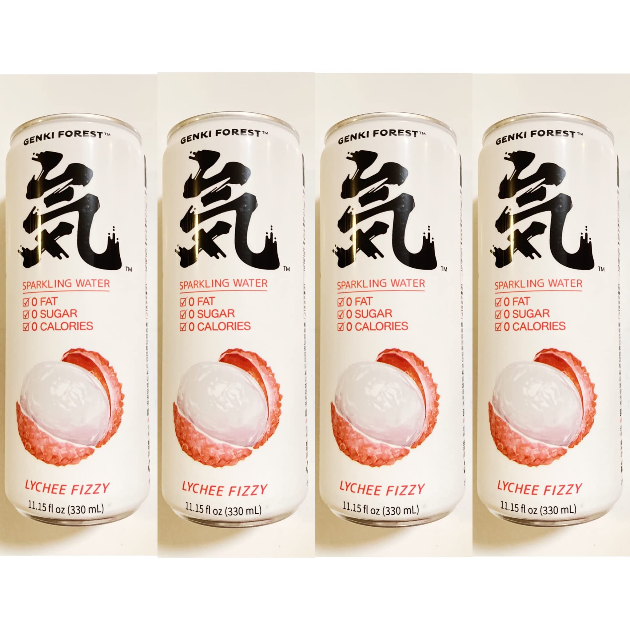 Amazon.com: 4 Cans Genki Forest Sparkling Water With Lychee Fizzy