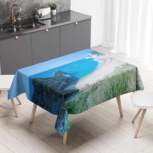 Dudel Gate Beautiful Scenery Mantel Redondo para Mesa De 4 Sillas Farmhouse Kitchen - Resistente a las arrugas, 52 x 70 pulgadas