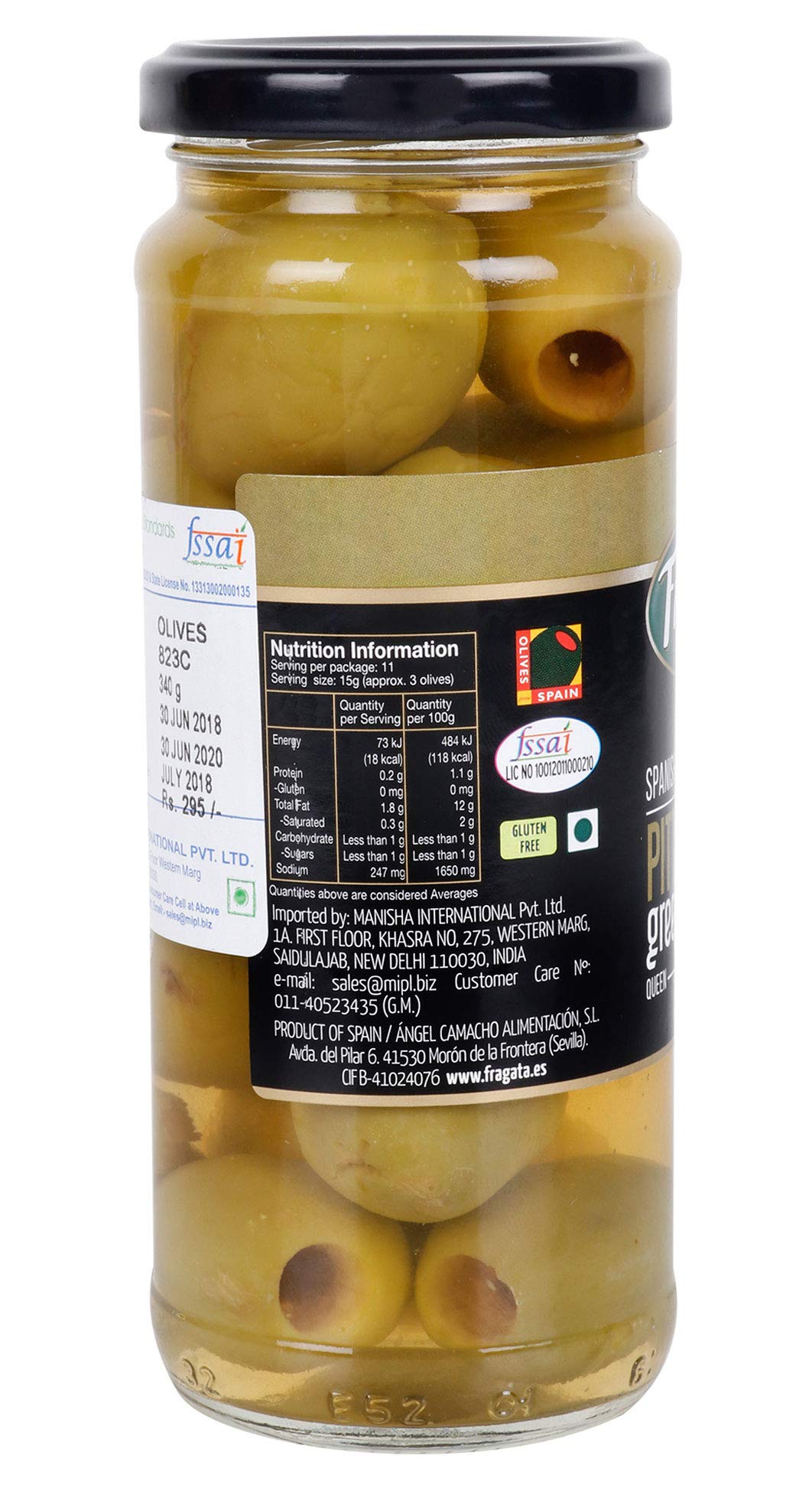 Fragata Green Pitted Queen Olives 340g - Image 4 thumbnail