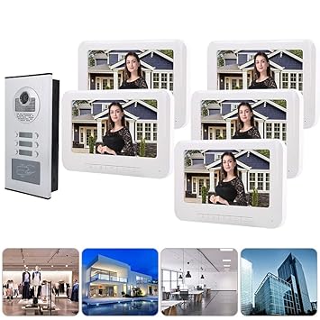 Video Doorbell, Intercom Doorbell Camera Monitor Doorbell for Condominium for Home(European Standard (100-240v))