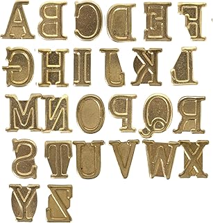 Wood Burning Letters Tips,Uppercase Alphabet HotStamps Set for Branding and Personalization of Wood, Leather, and Other Surfaces