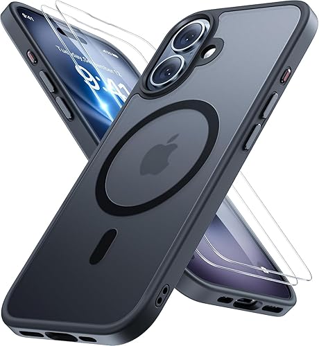 Miniatura 574 de Miracase - Funda magnética para iPhone 13 de 6.1 pulgadas (compatible con MagSafe) (con 2 protectores de pantalla), protección de grado militar