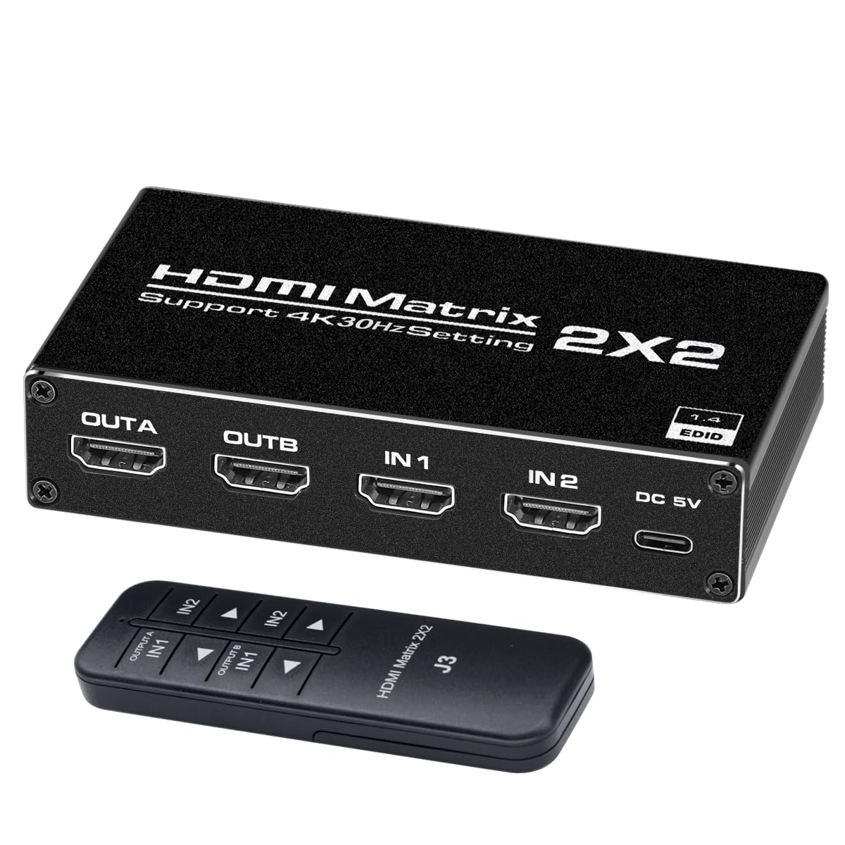 Amazon | ELEVIEW HDMI 切替器 HDMI 分配器 2入力2出力 マトリックス