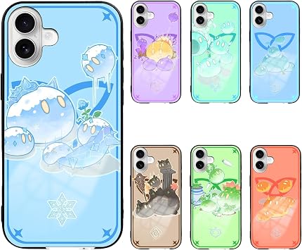 Harajin Smartphone Case, iPhone 17 Mobile Cover, Compatible with All Models, Ice Slime, iPhone Smartphone Cover, For 17, Genshin Impact, Stylish, Shockproof, Cute, Waterproof Case, Camera Lens