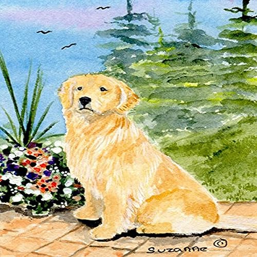 Miniatura 2 de Caroline's Treasures SS8758GF Bandera Golden Retriever tamaño jardín, bandera de buzón o bandera decorativa para patio exterior, obra de arte para