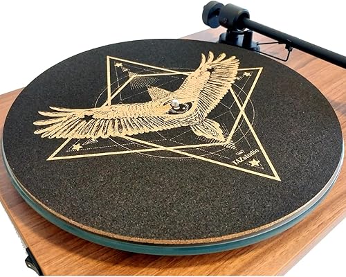 Miniatura 45 de Tapete de corcho prémium para tocadiscos de vinilo LP para un mejor soporte de sonido en el tocadiscos de vinilo LP, tapete de corcho con diseño M4