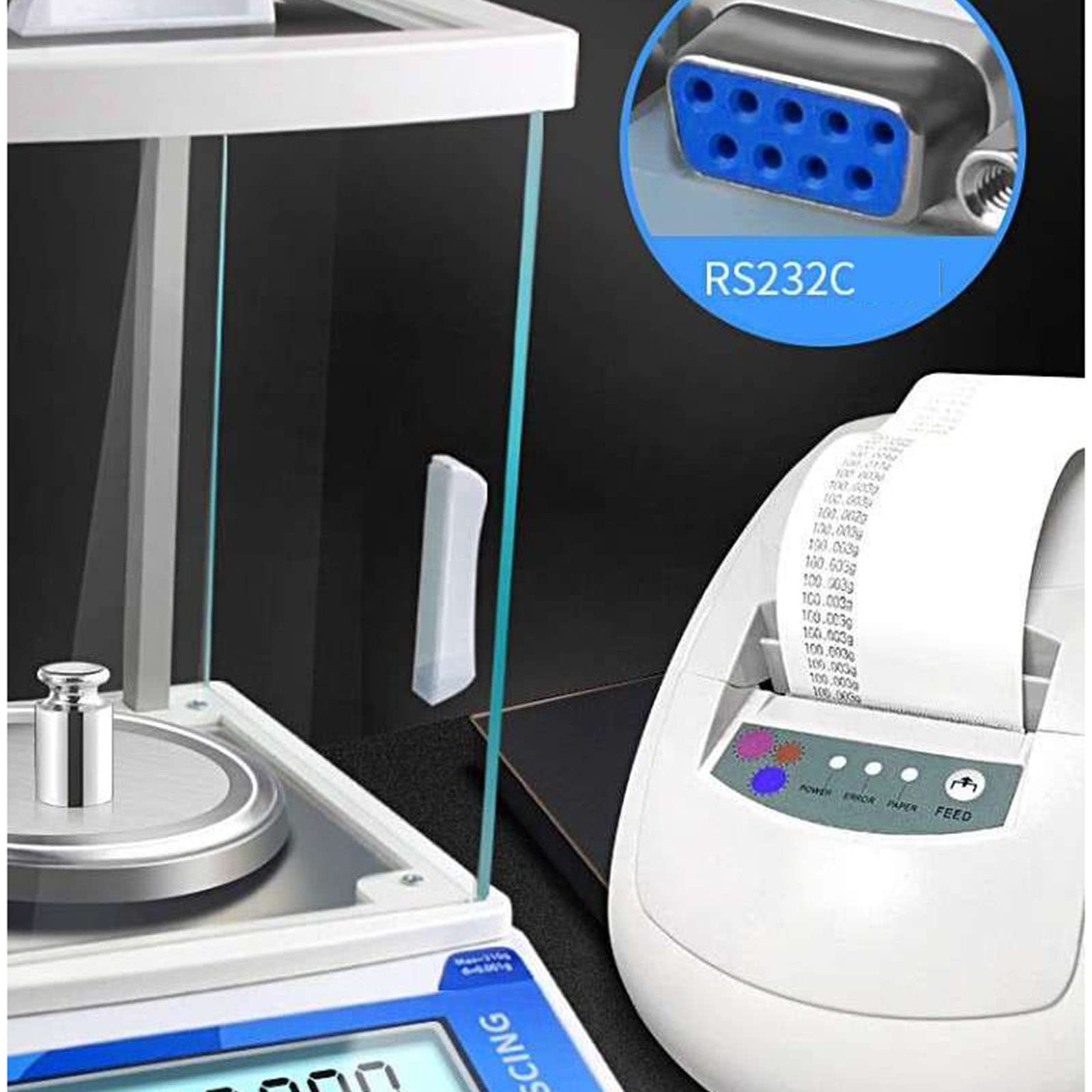 Balanza analítica de precisión 0,001 G x 300 G, Escala de precisión de Laboratorio 0,001 G, Escala de Laboratorio exacta, Escala de joyería con Peso de calibración.,