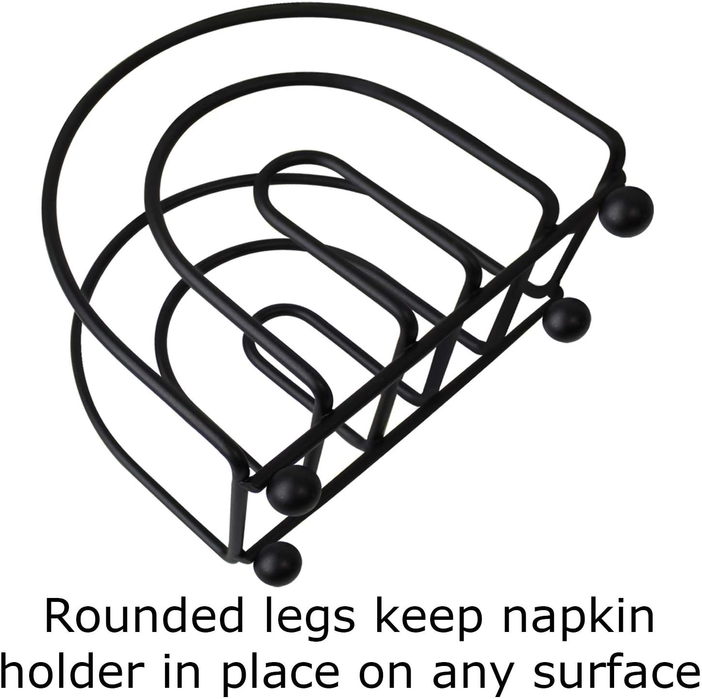 Blue Donuts Classic Arc Collection Napkin Holder – Napkin Holders for Tables, Farmhouse Napkins Holder, Dining Table Napkin Holders for Kitchen, Black: Home & Kitchen