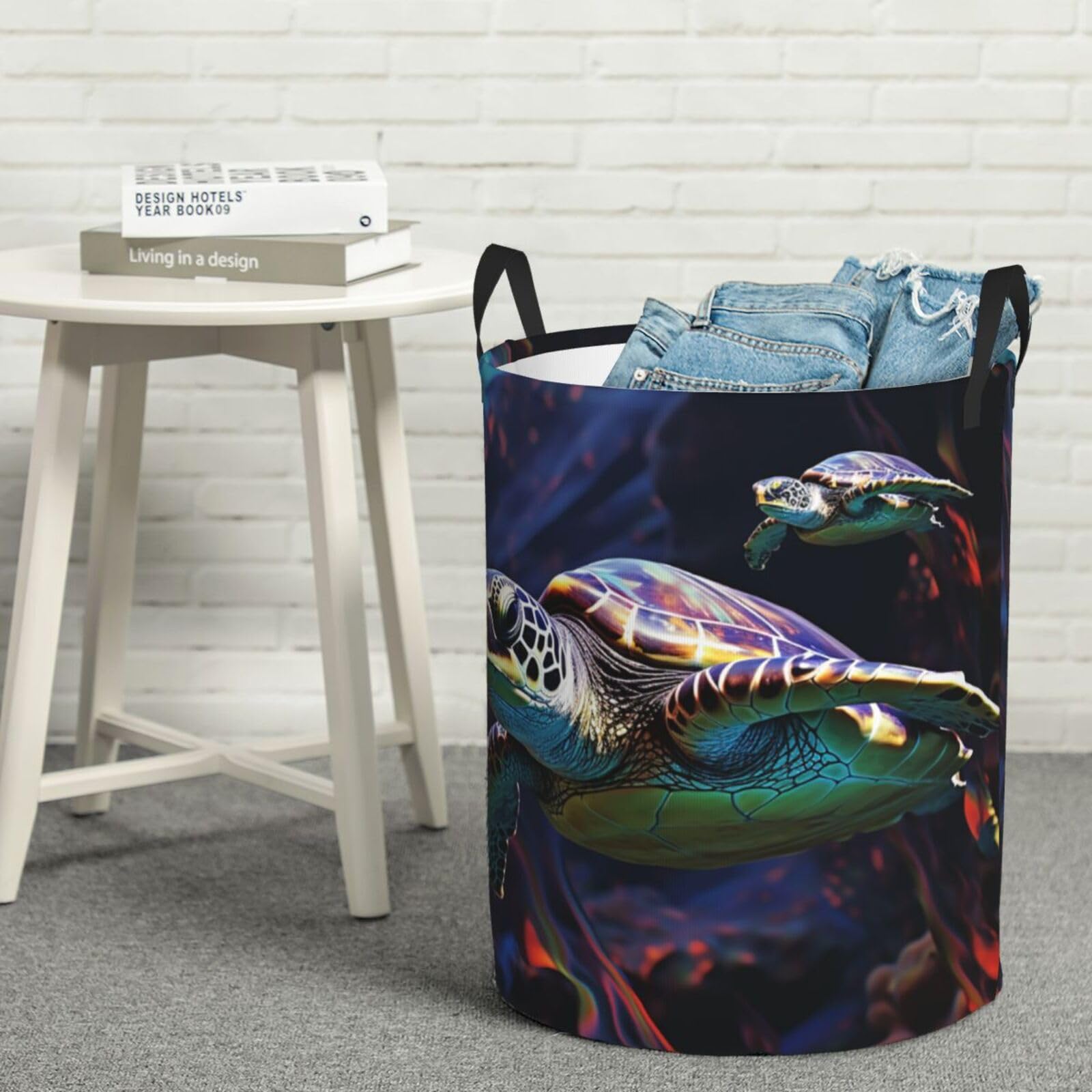 Panier à linge tortue de mer pliable et grand sac étanche pour chambre