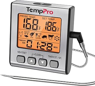 TempPro Digital Meat Thermometer with Timer