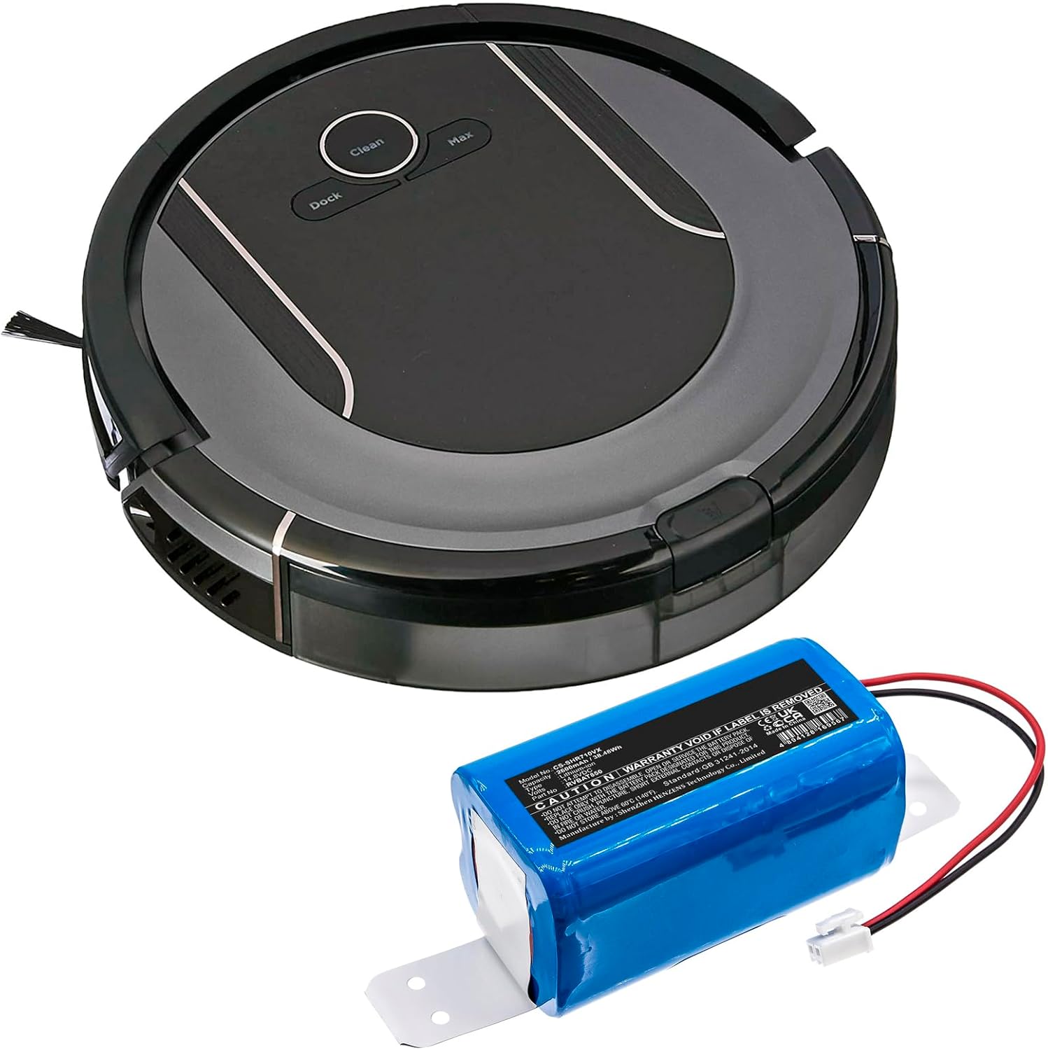 Shark Replacement Battery for RV2520A0US RV720_N RV2000WD ION Robot Vacuum Cleaning Syst ION Robot Vacuum R76 Compatible with RVBAT850A RVBAT850 RVBAT85002 RVBAT85003(2600mAh)