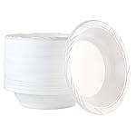 50 Count Disposable 18 ounce White Plastic Soup Bowls