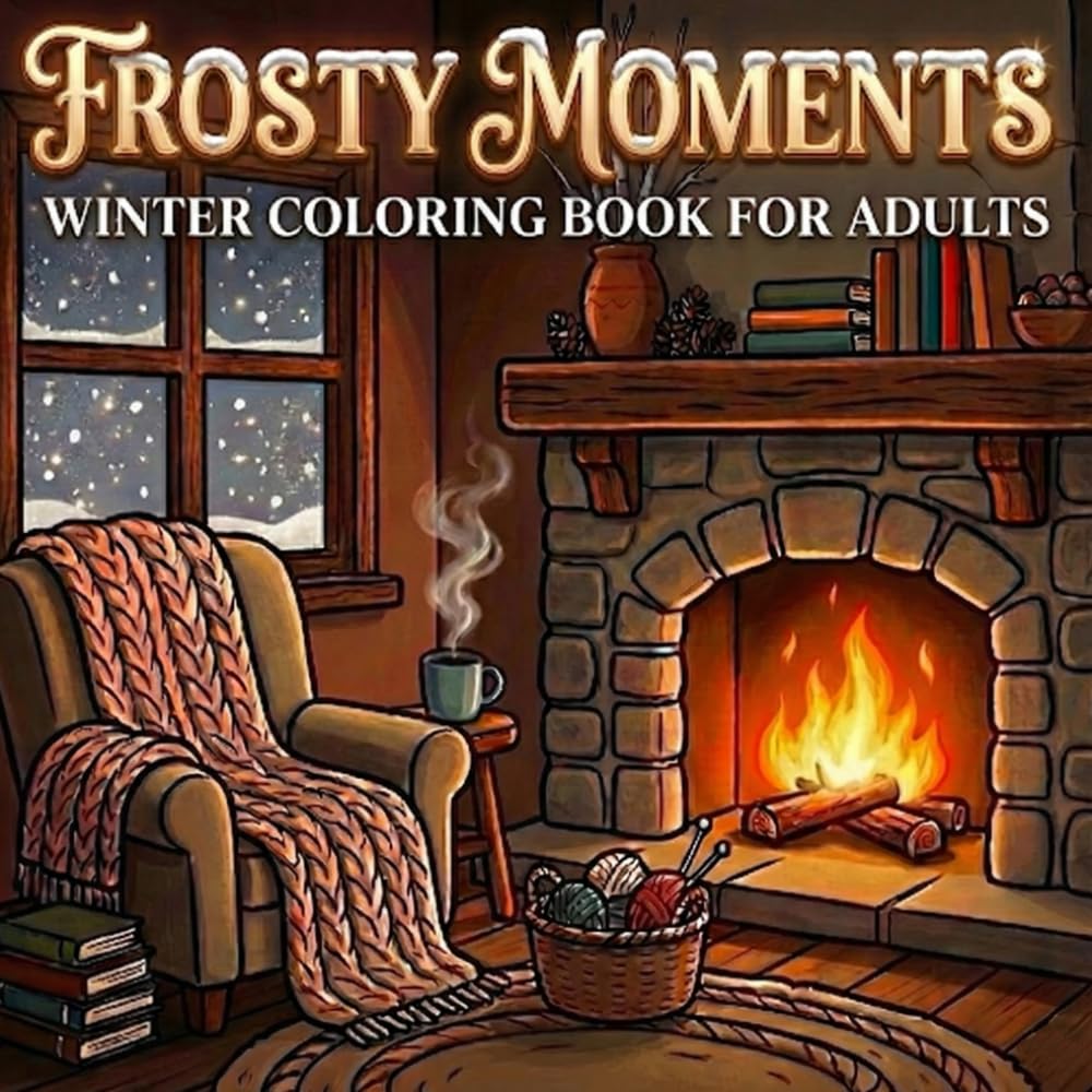 Winter Coloring Book for Adults: Frosty Moments, A Cozy Winter Coloring Book for Adults Including Relaxing Snowy Scenes, Peaceful Cabins & Comforting Cold-Season Designs