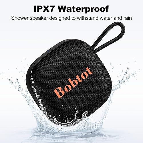 Miniatura 3 de Bobtot Altavoces Bluetooth portátiles, mini altavoz inalámbrico IPX7 impermeable con tiempo de reproducción de 16 horas, sonido estéreo fuerte, TWS,