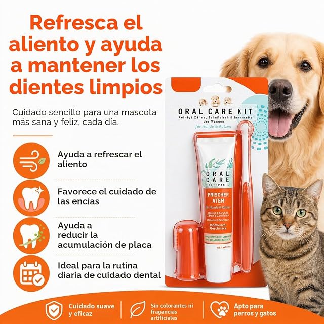 Foto 3 de 7 de Cepillo y Pasta Dental Con Sabor a Carne De Res 70g Para Perros y Gatos