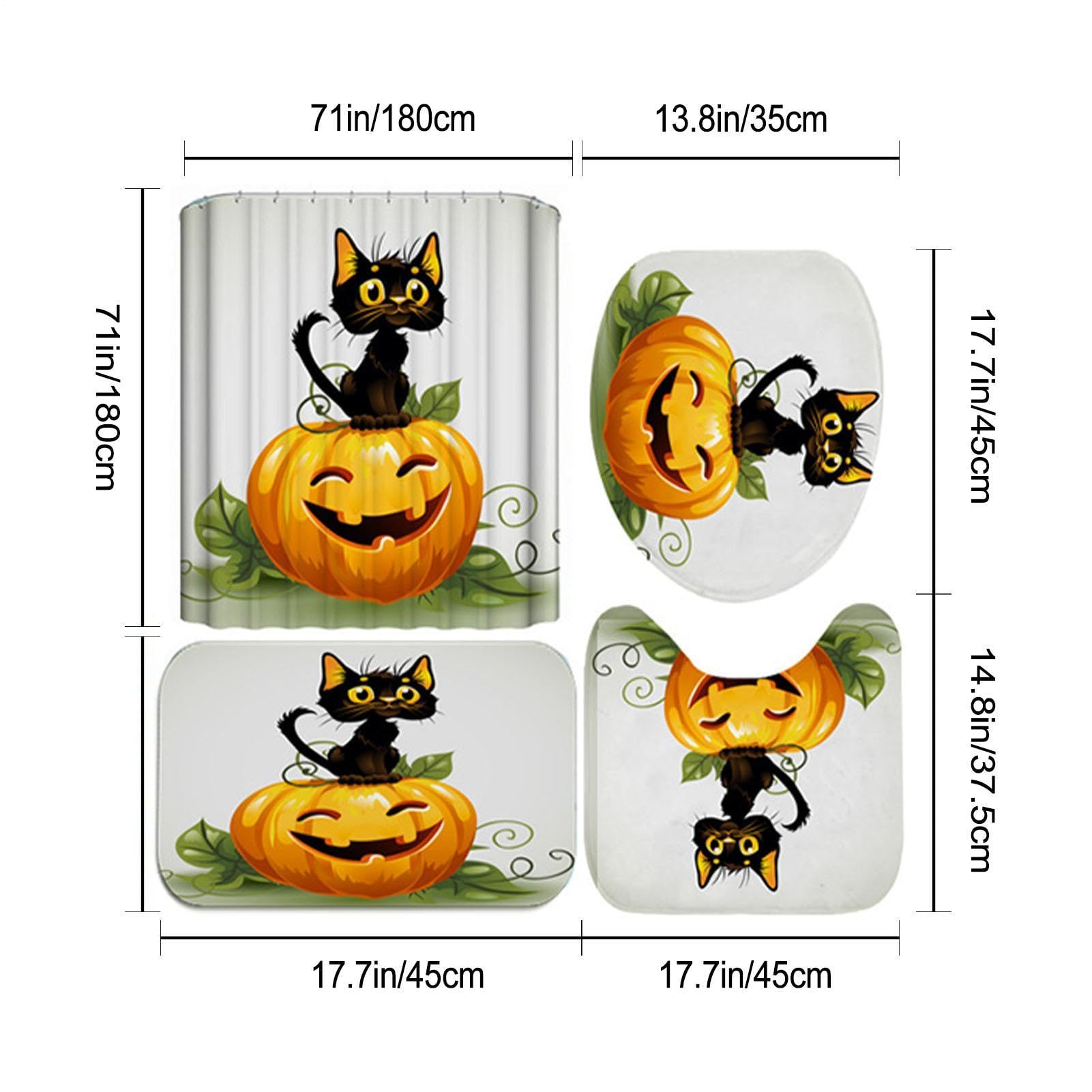 Dywaniki łazienkowe o tematyce Halloween dekoracyjny materiał na okno i