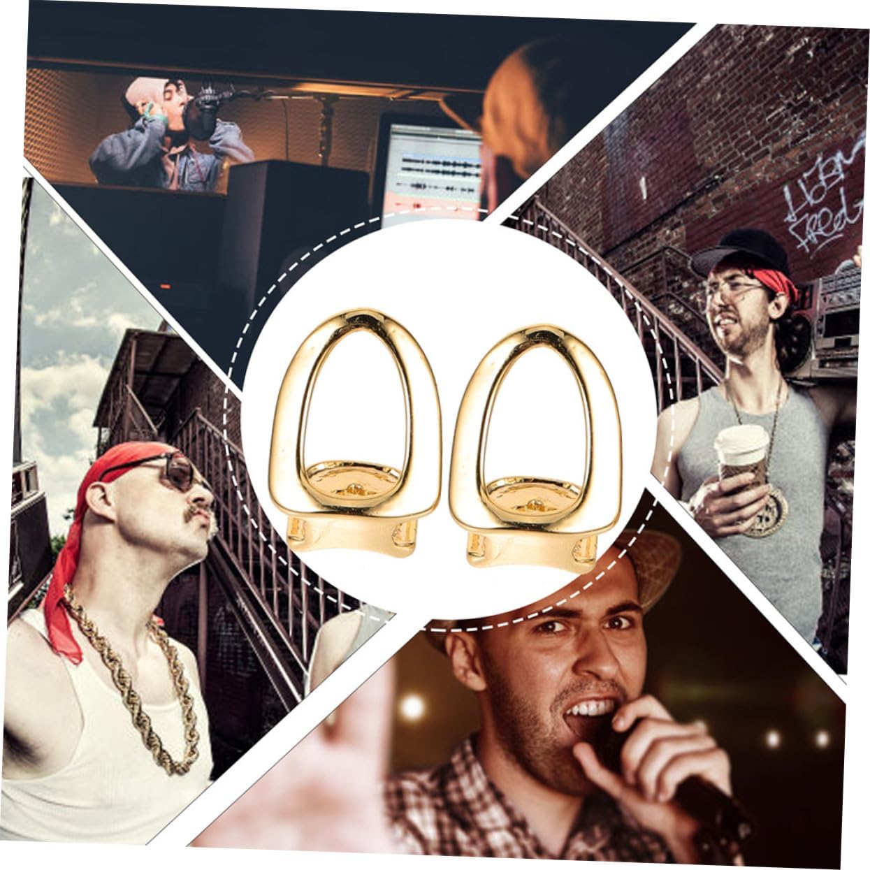 3Pcs Single Cap Teeth for Cosplay Hip Hop Performances Parties Stylish Decorative Jewelry for Men and Women Easy to Apply Comfortable Fit