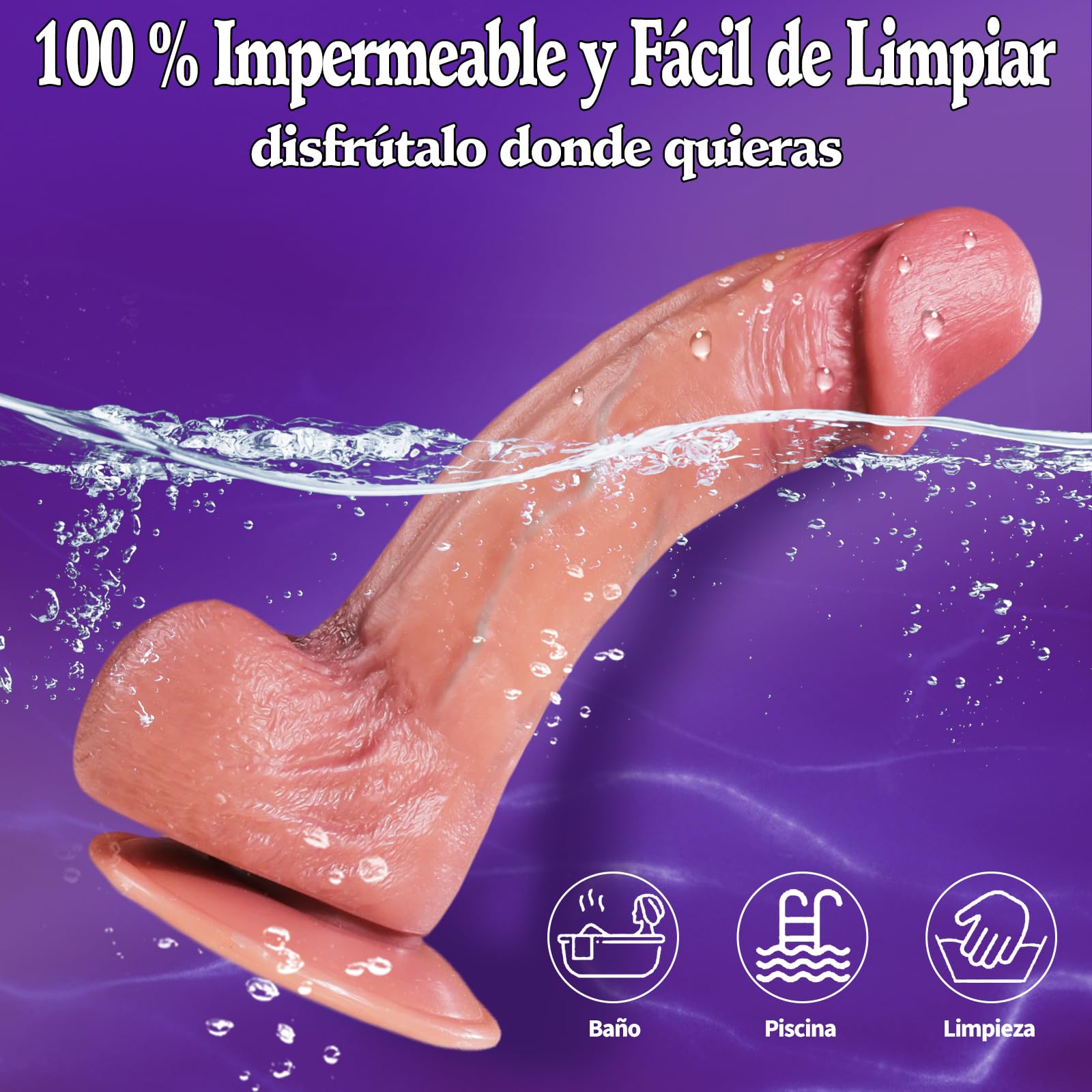 Dildo Consolador para Mujer Hombre 19.5cm Juguetes Eróticos para Pareja Sexuales Consoladores Penes Realistas Dildos Sexo Dildo Plug Anal Juguetes Sexuales Mujer Hombre Pene Realista con Piel Sex Toys