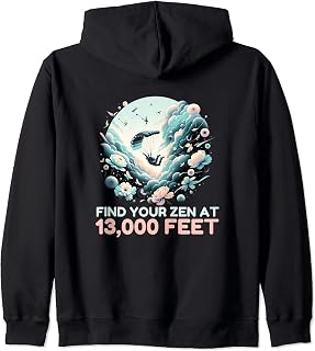Find Your Zen At 13000 Feet High Altitude Base Jump Skydiver Zip Hoodie