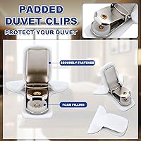 Vista 4 de 10 clips de edredón para sujetar el edredón en el interior, clips de edredón acolchados blancos, clips para funda de edredón, sujetadores de manta