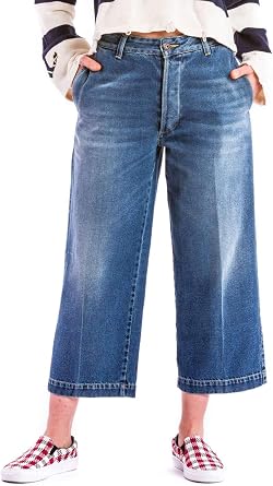 Meltin'Pot - Jeans Nika per Donna, Modello Bootcut, Vita Alta,  abbottonatura Laterale IT 41 : Amazon.it: Moda