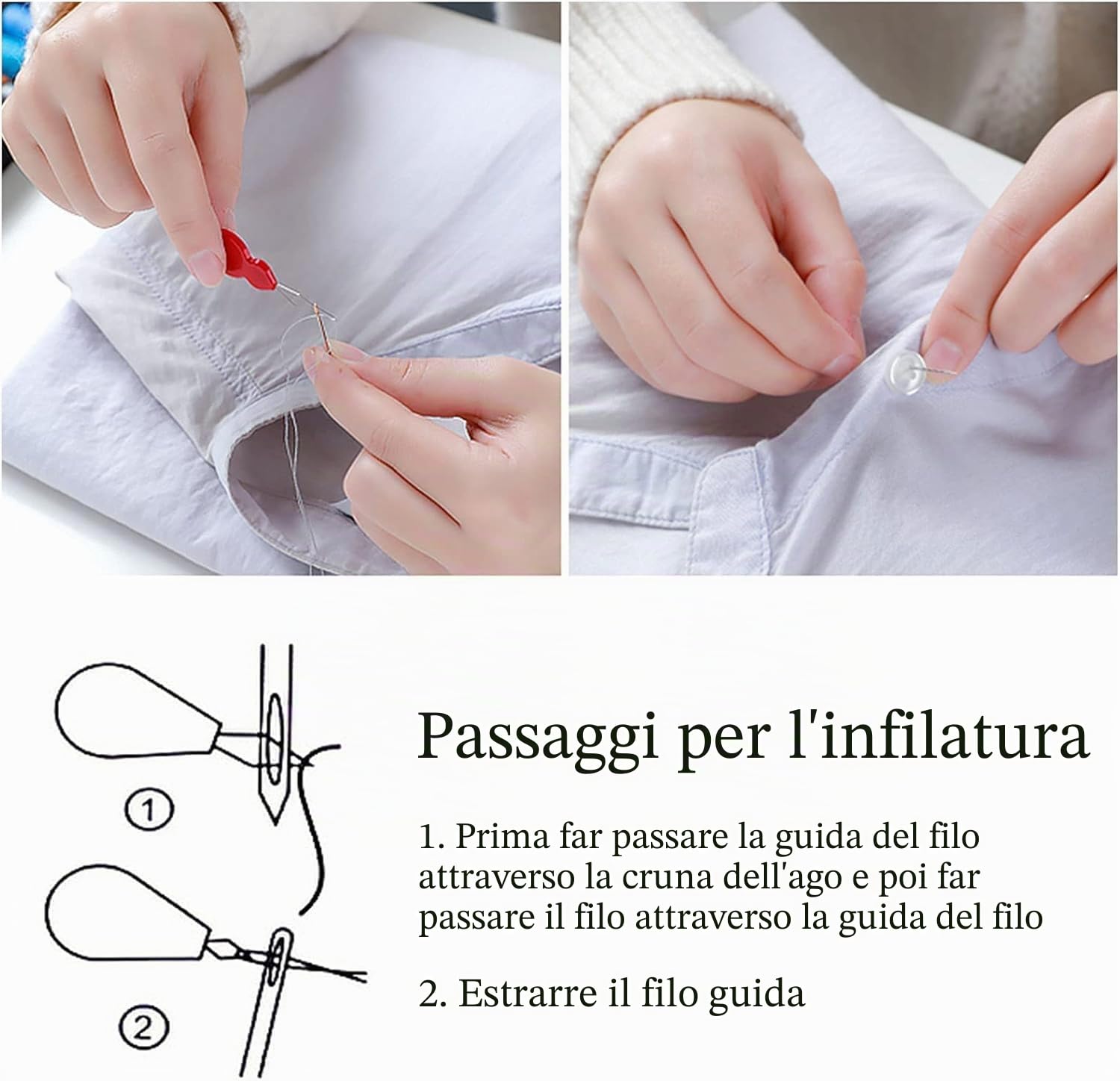 Kit da cucito, Set con 264 Pezzi, Incluso Borsa da Viaggio, Adatto a Casa, Viaggio e Emergenza, Uso Portatile
