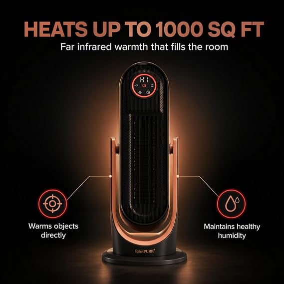 EdenPURE GEN40 PLUS Infrared Heater and Cooler Combo ECO Mode Indoor Use