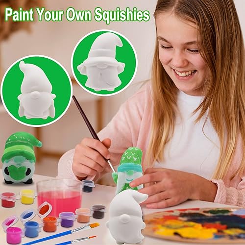 Miniatura 3 de JOINBO Gnomos para el día de San Valentín juguetes esponjosos de levantamiento lento pintura tus propios gnomos kit de juguetes esponjosos kit de