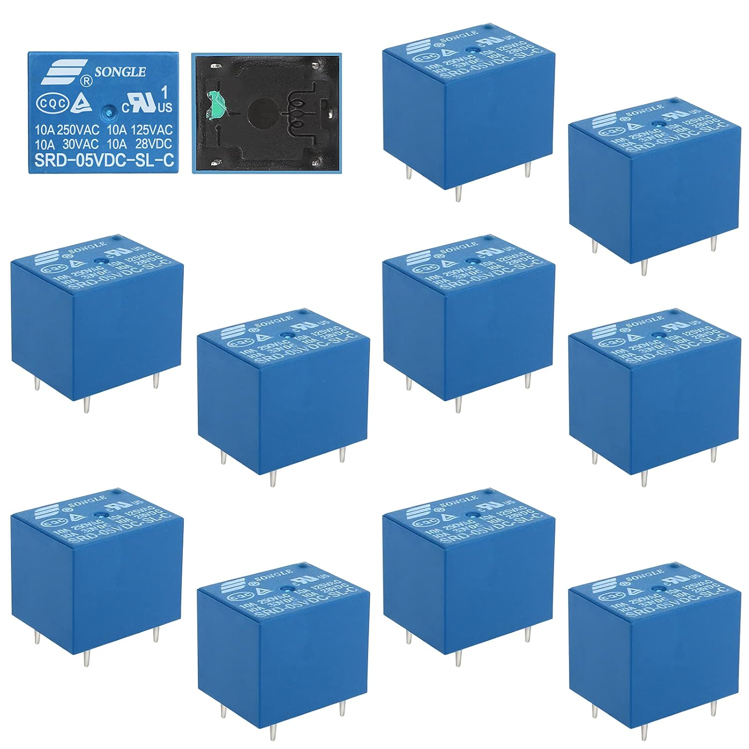 Power Relay for PCB 12 Pcs General Purpose Relay Module Five Pin Relay