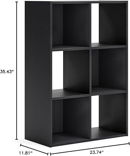 Miniatura 248 de Signature Design by Ashley Paxberry Coastal - Organizador de almacenamiento o librero moderno de 6 cubos, color blanqueado, diseño costero