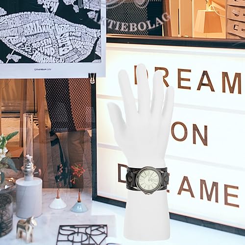 Miniatura 2 de Sosoport Accesorios de escritorio de mano para uñas, 2 piezas, maniquí masculino, soporte de joyería de vinilo para mano, modelo de mano, pulsera,