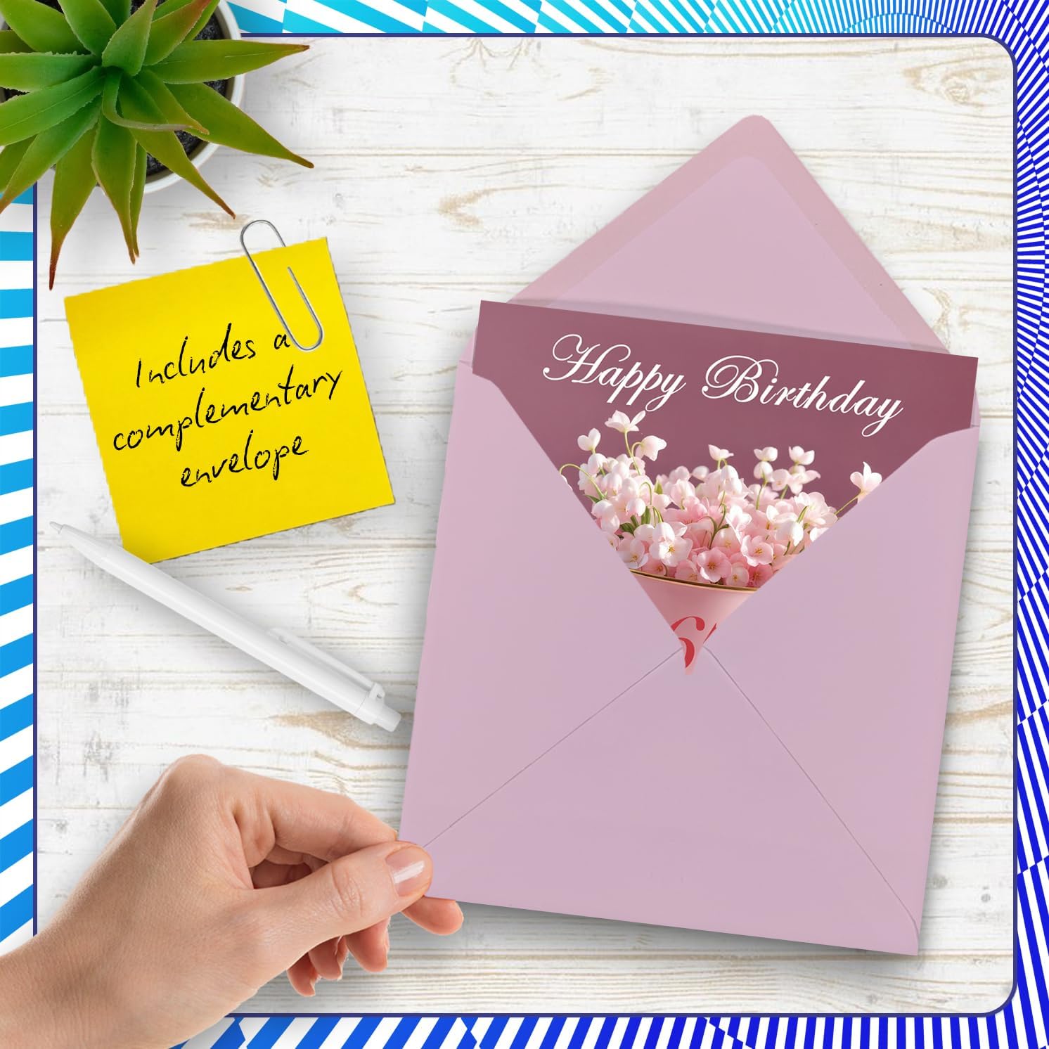 Stuff4 67th Birthday Cards for Women - Cup of Flowers - Happy Birthday Card for 67 Year Old Woman Sister Aunt Nanny Friend, 5.7 Inch Bday Greeting Cards