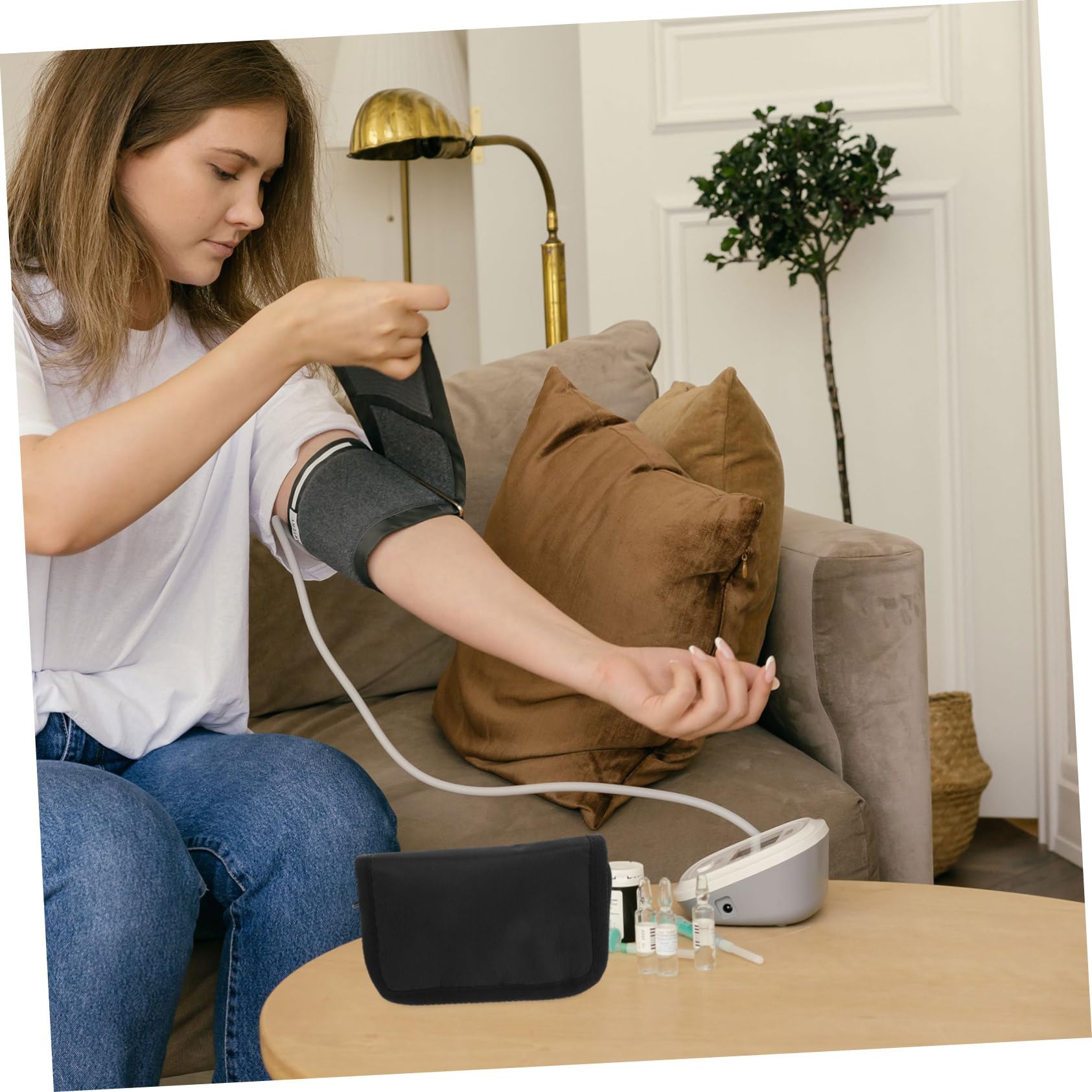 Didiseaon 13 Pz Borsa per la conservazione del glucometro borse con cerniera Fornitura - custodia borsa per misuratore di glicemia borsa per pazienti diabetici Tirazip in lega di zinco Black
