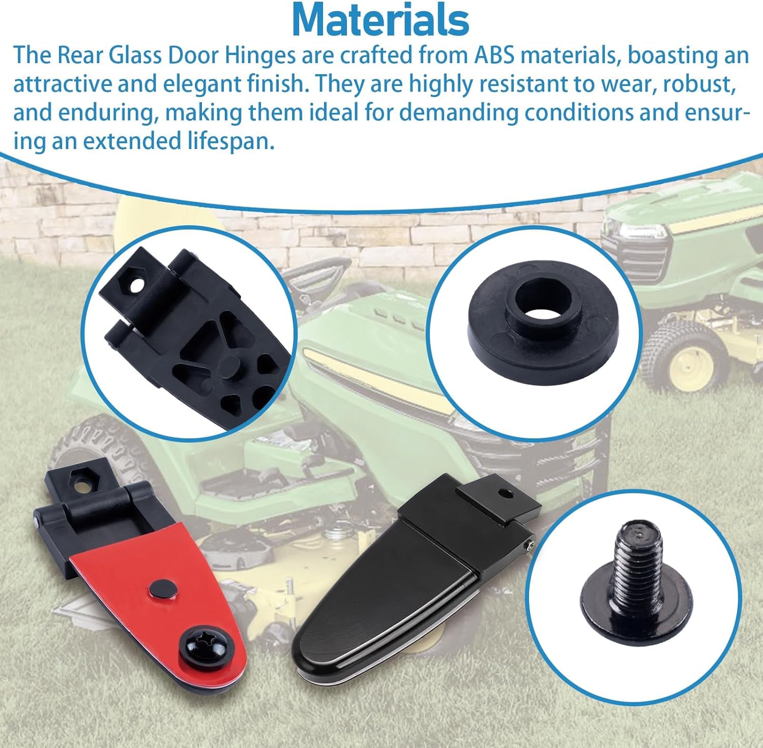 Truck Bed Tailgate Accessories，1 Pair Liftgate Glass Hinge for LEER Truck Cap 100XL，Compatible with Leer 100xl/le/xr - All Glass Rear Door Hinge - 2 Hole，leer Truck Cap Parts;Replace OE#103528.