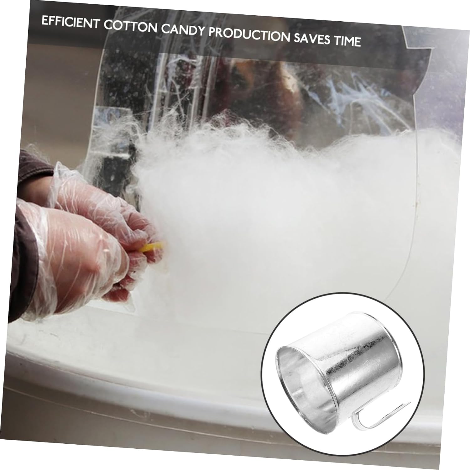 Unomor Packing Tool Packing Bucket Accessories Metal Ring for Cotton Candy Machine Sugar