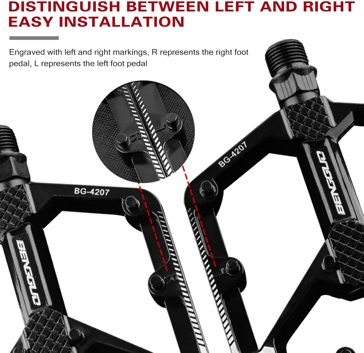 Road Bicycle Pedals, Bike Pedals, Road Bike Pedals, Mountain Bike Pedals, Lightweight, Universal Compatibility 9/16", Sealed Bearings, Waterproof Protection