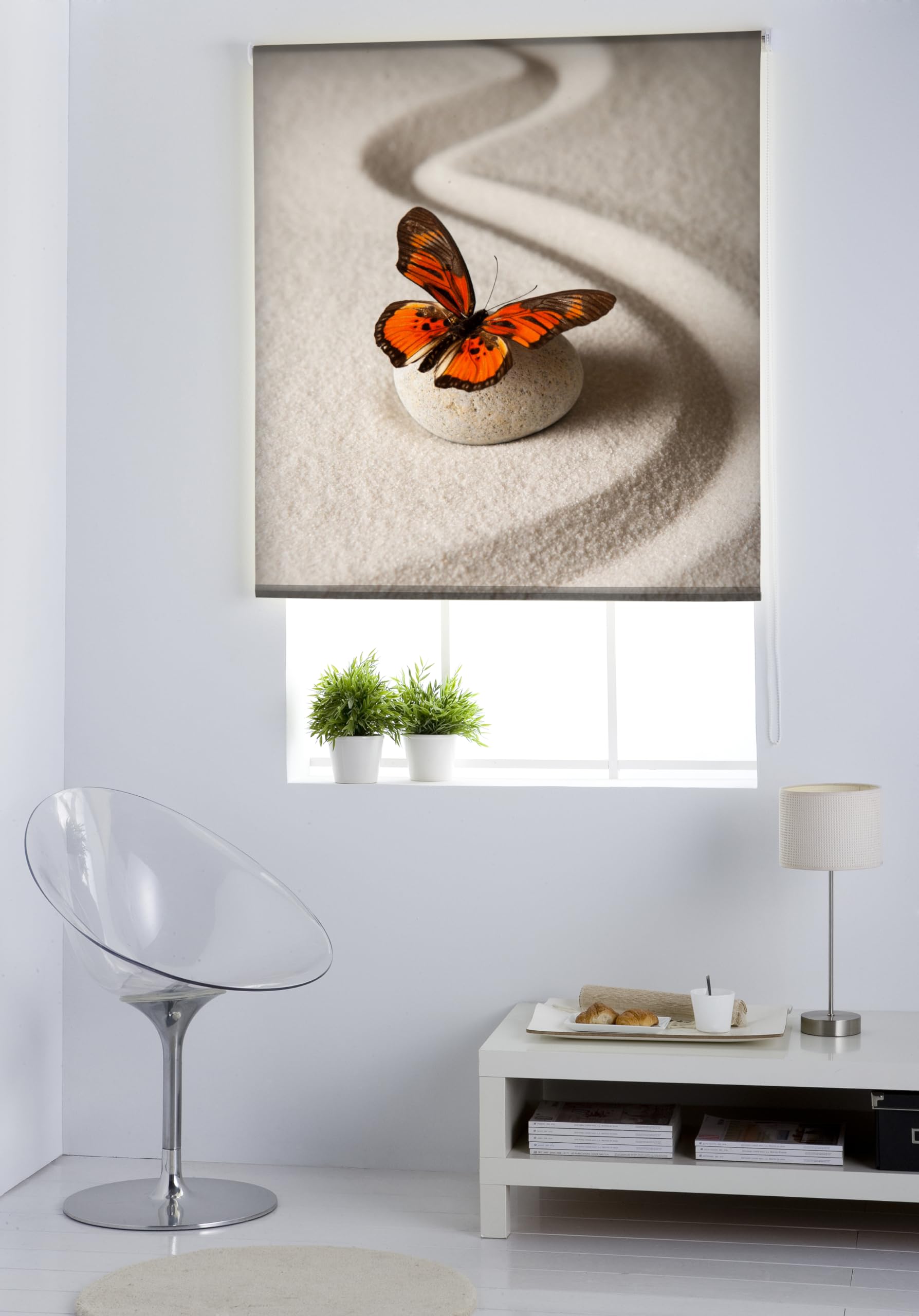 Estoralis | Zen | Estor Enrollable Diseño Moderno | Translúcido Estampado Digital | Modelo Z-4517 | 130 x 180 cm (Ancho/Alto) Tamaño Tela 127 x 175 cm | Estores para Ventanas y Puertas