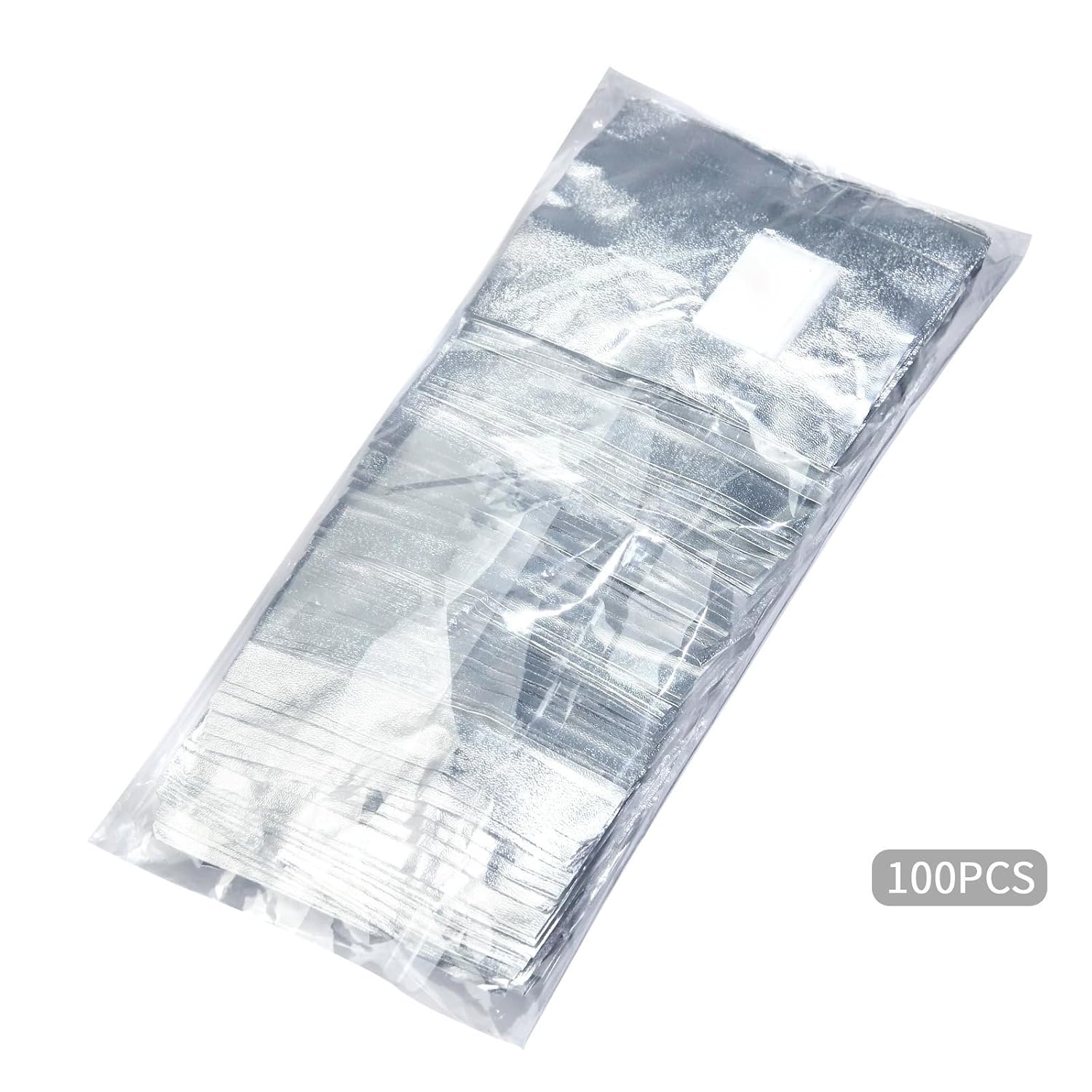 100pcs Nail Polish Remover Foil Wraps, Soak-Off Gel Nail Polish Remover with 3×3 cm Cotton Pads for Quick, Gentle Nail Polish Removal