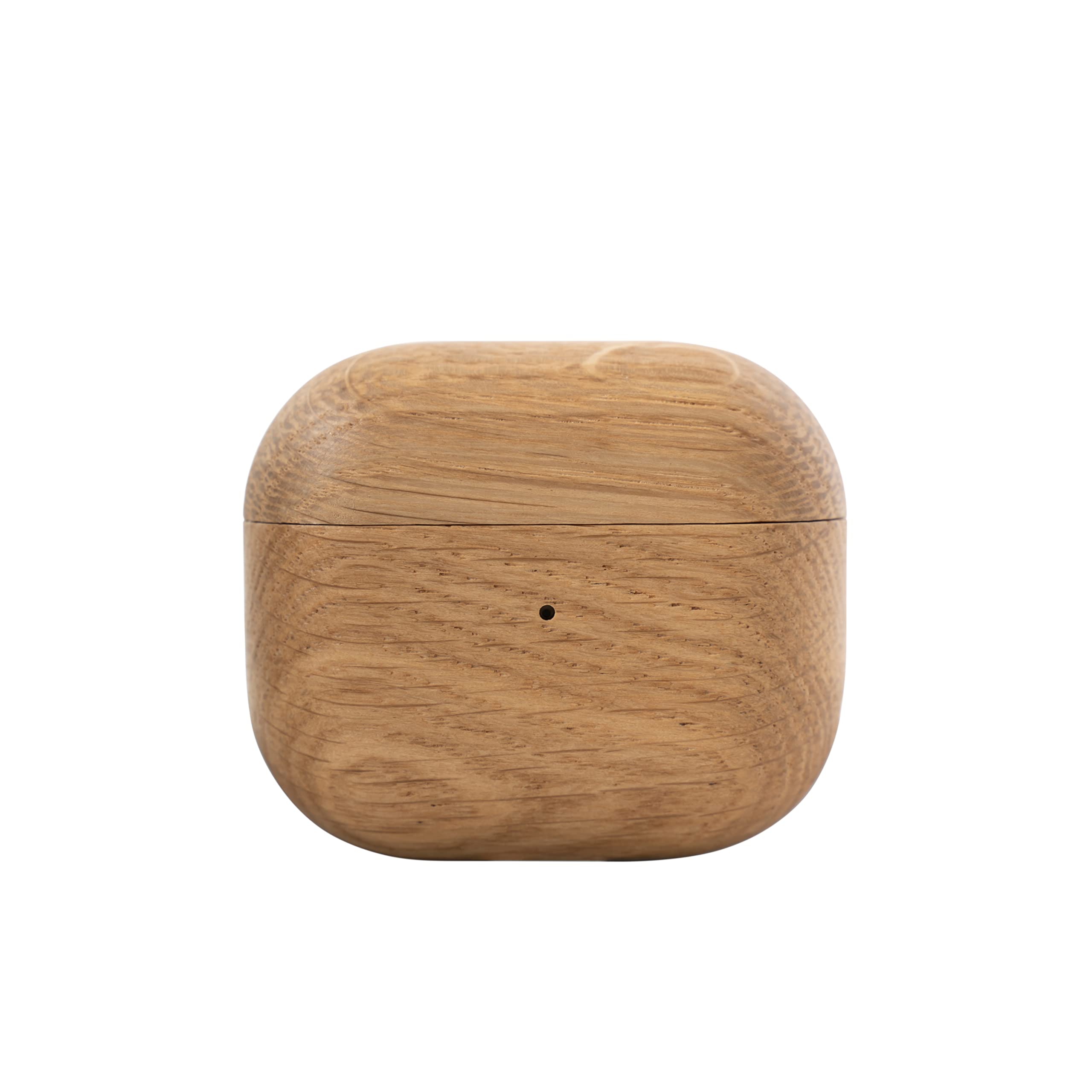 OAKYWOOD Eiche Kopfhörer Schutzhülle kompatibel mit AirPods 3 handgefertigt aus Echtholz und mit natürlichen Ölen beschichtet Fallschutz kompatibel mit Qi/Magsafe