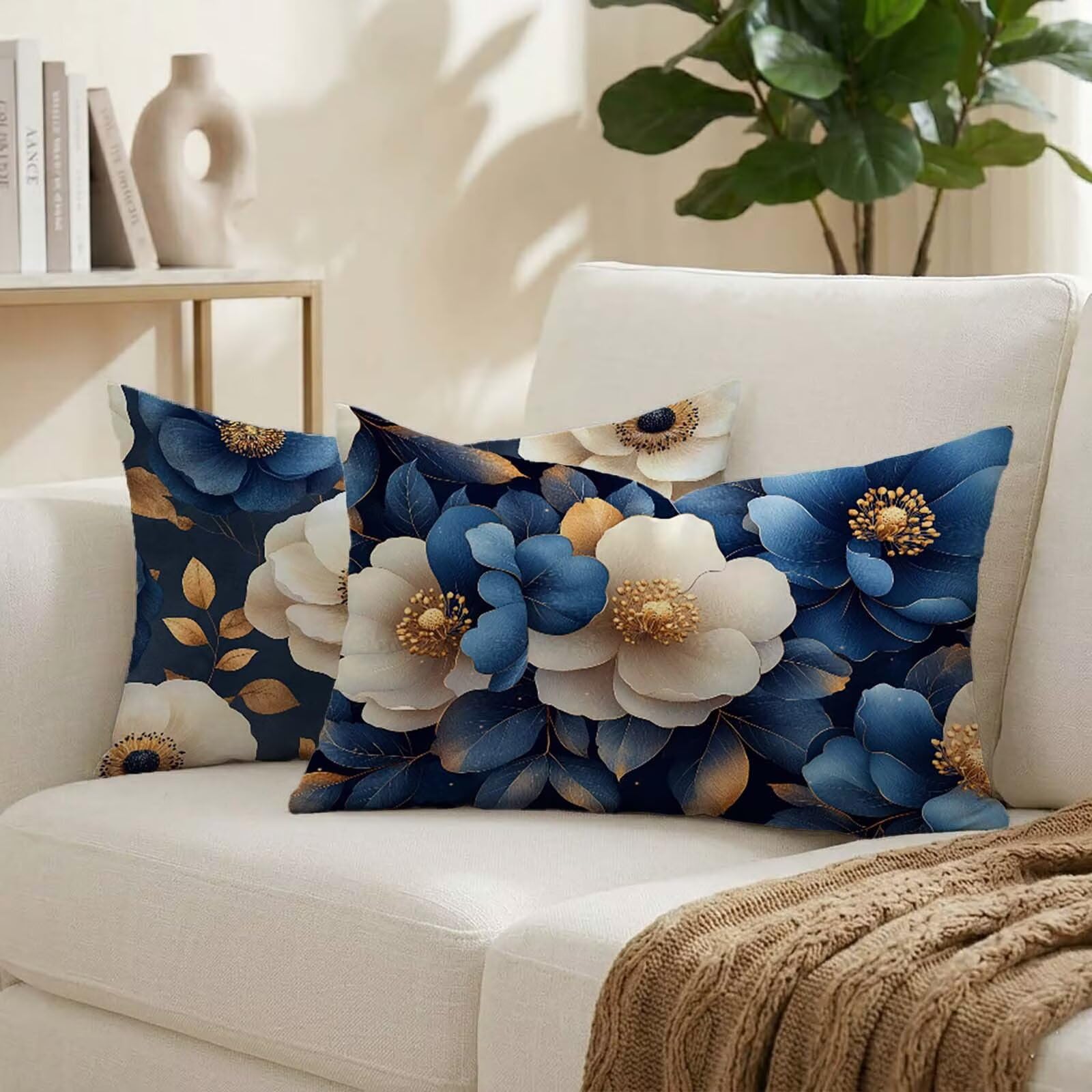 Coussin exterieur impermeable bleu pour eviter les taches et l eau