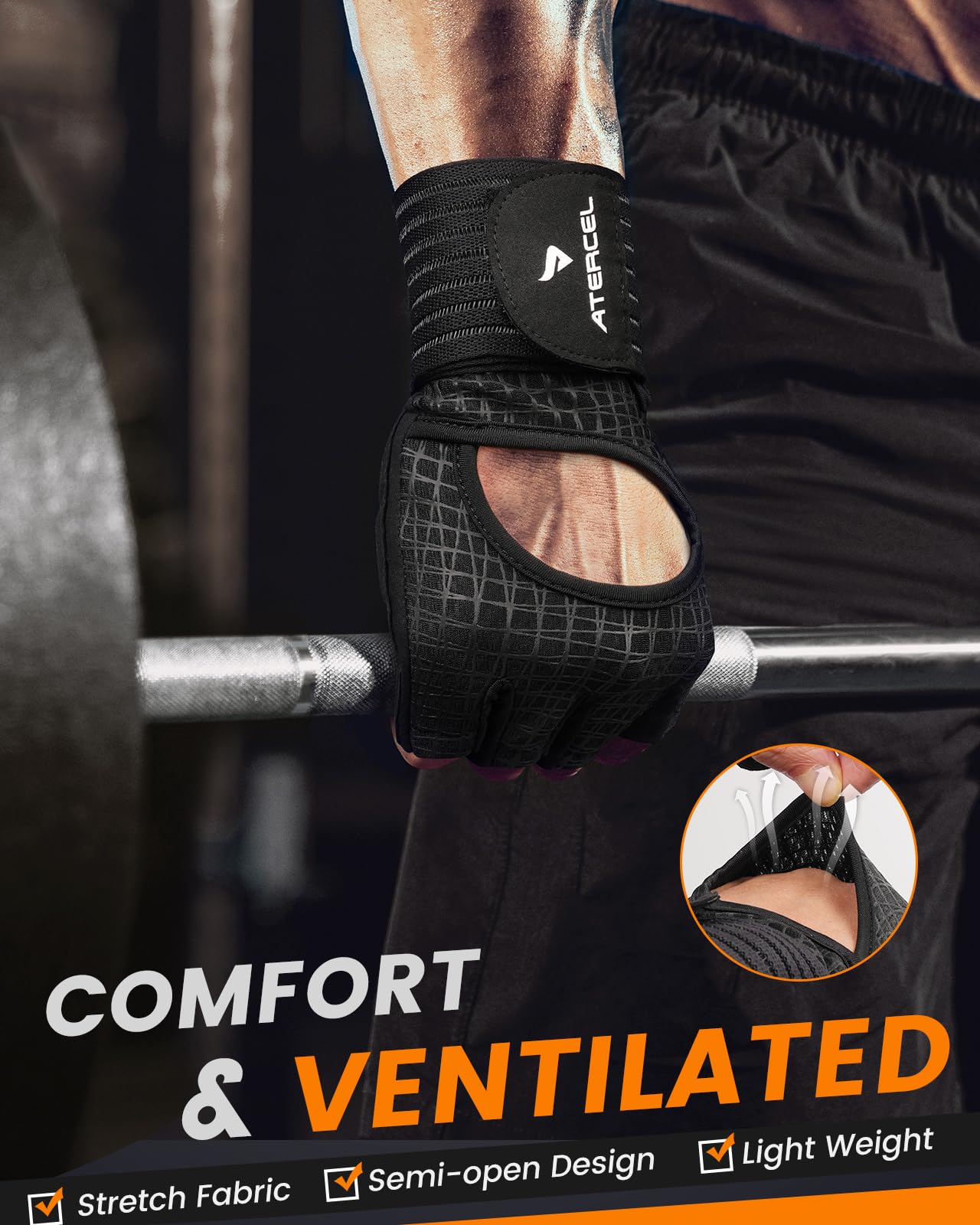 Gants De Sport Bleus Avec Sangles Poignet - Homme/Femme - Musculation Fitness - Neufs