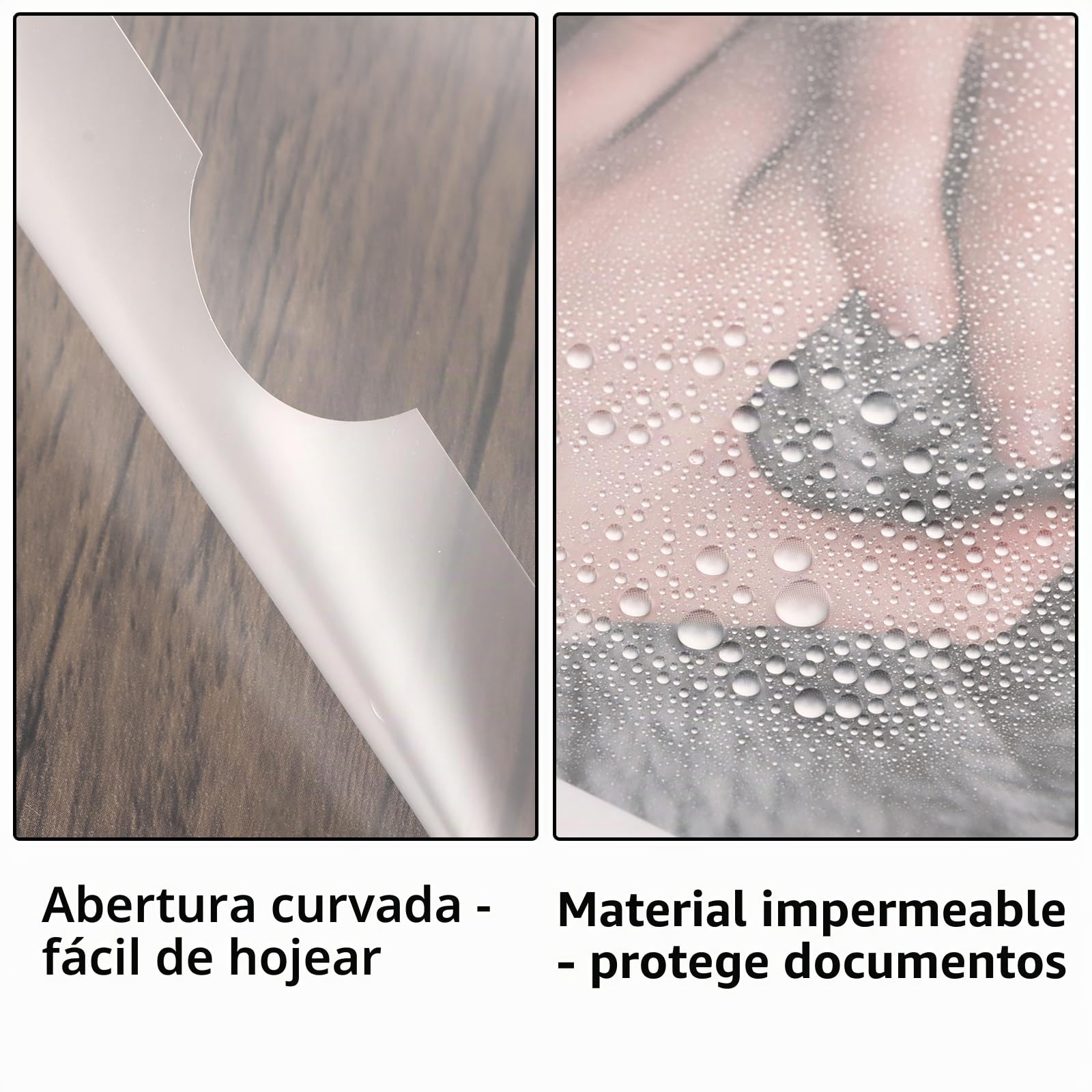 Carpeta Fundas Plastico A4 Transparentes Abiertas Lateralmente 120 Uds